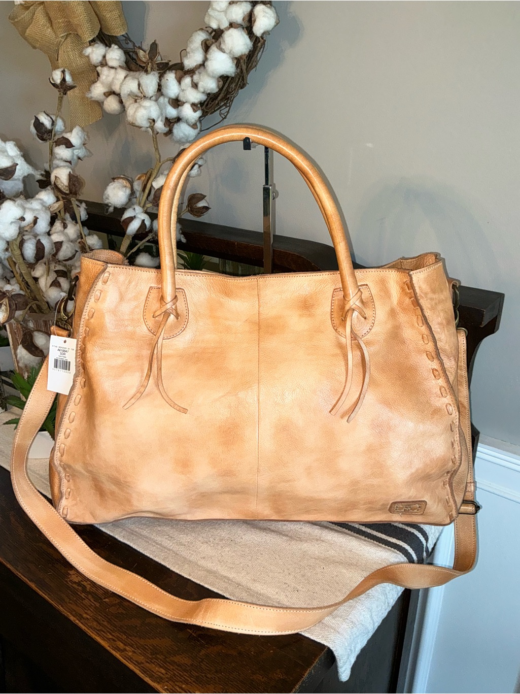 Bed Stu Tan Leather Tote Bag